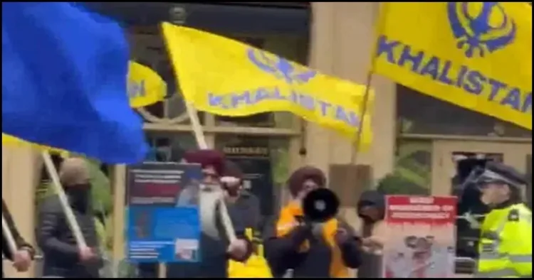 Khalistani protest in front indian high commission london