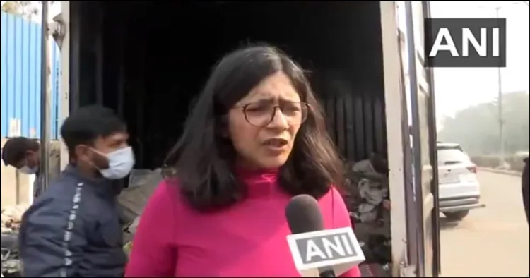 Swati Maliwal protest against Arvind kejriwal