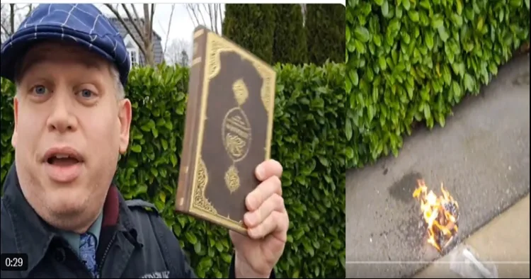 Rasmas Palundan burnt Quran in front of turkish abmassy