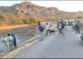 Karnataka police investigating besides Hampi Lake