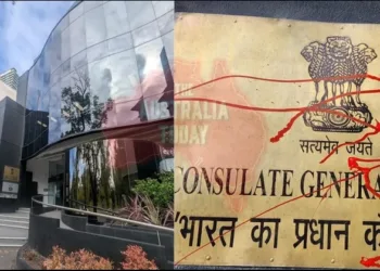 Austrelia Indian consulate Vandalised