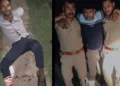पुलिस की गिरफ्त में बदमाश