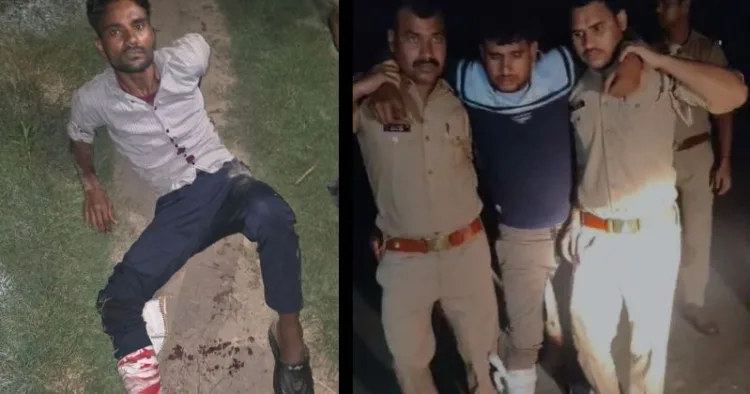पुलिस की गिरफ्त में बदमाश