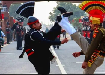 India Pakistan Border retreat ceremony started