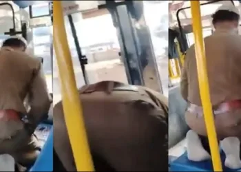 Karnataka Namaz offered inside the bus