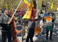 प्रदर्शन करते पाकिस्तान समर्थित खालिस्तान समर्थक (फोटो- द ऑस्ट्रेलिया टुडे)