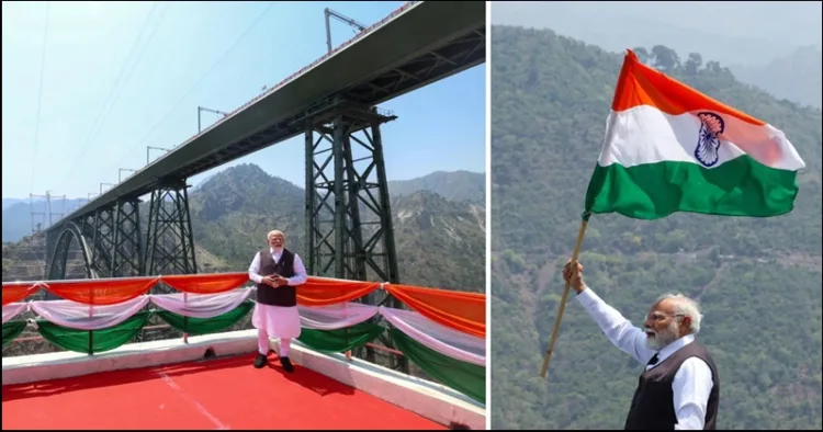 Chenab Railway bridge Inaugurated by PM Modi