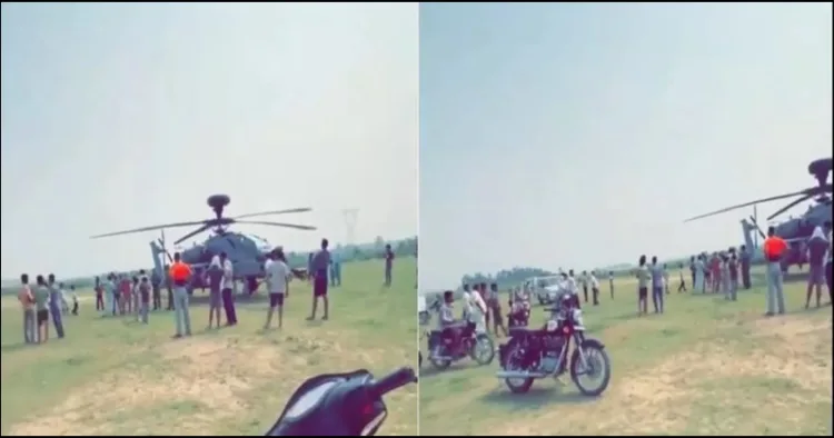 IAF Apache helicopter emergency landing