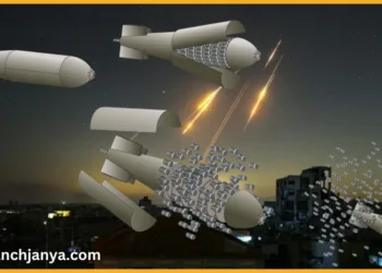 ईरान इजराइल क्लस्टर बम हमला, Cluster Bomb Illustration, युद्ध में क्लस्टर बम