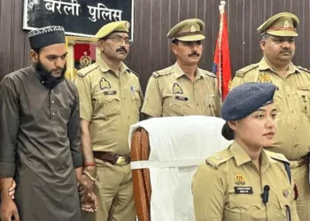 पुलिस की गिरफ्त में आरोपी हाफिज नबी हसन।