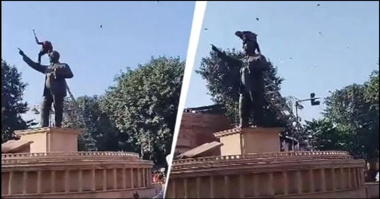 Punjab baba saheb Ambedkar idol broken