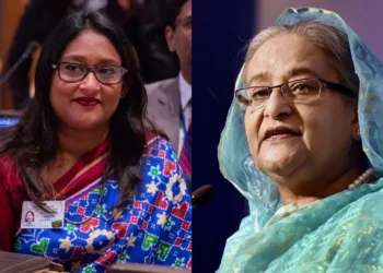 बांग्लादेश की पूर्व प्रधानमंत्री शेख हसीना (दाएं) की बेटी हैं साइमा वाजेद (बाएं)