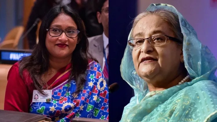 बांग्लादेश की पूर्व प्रधानमंत्री शेख हसीना (दाएं) की बेटी हैं साइमा वाजेद (बाएं)