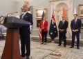 अमेरिका में क्वाड के मंच पर विचार रखते भारत के विदेश मंत्री एस जयशंकर।