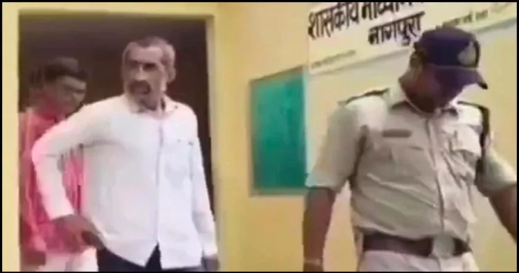 Ujjain teacher Shaqeel burnt Bharat mata Image