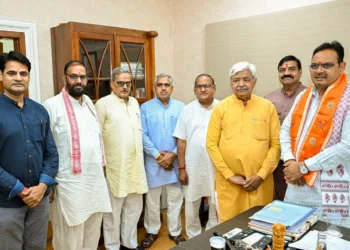 मुख्यमंत्री भजनलाल शर्मा के साथ विश्व हिंदू परिषद का प्रतिनिधिमंडल