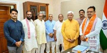 मुख्यमंत्री भजनलाल शर्मा के साथ विश्व हिंदू परिषद का प्रतिनिधिमंडल