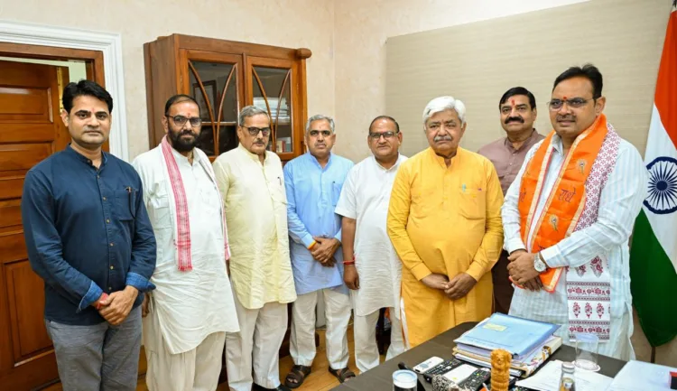 मुख्यमंत्री भजनलाल शर्मा के साथ विश्व हिंदू परिषद का प्रतिनिधिमंडल