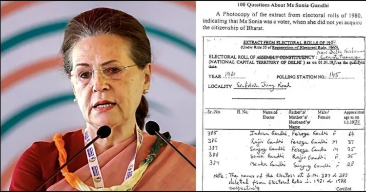Amit Malviya Sonia Gandhi voter list