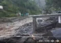 चमोली में बादल फटने के बाद जमा मलबा