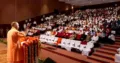 मथुरा में पांचजन्य सभागार में लोगों को संबोधित करते मुख्यमंत्री योगी आदित्यनाथ