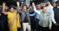 भारत लौटने पर सुभांशु शुक्ला का भव्य स्वागत। साथ में केंद्रीय मंत्री जितेंद्र सिंह और दिल्ली की मुख्यमंत्री रेखा गुप्ता।