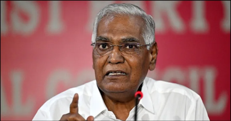 CPI Leader D raja praising Naxals