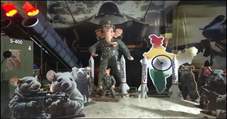 Ganesh Pratima on operation Sindoor Theam