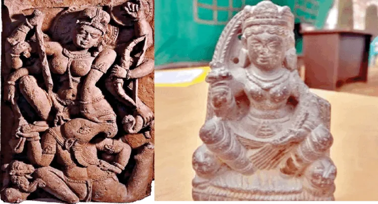 महिषासुरमर्दिनी or कश्मीर से प्राप्त दुर्गा की सातवीं सदी की प्रतिमा