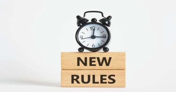 New Rules From 1st September