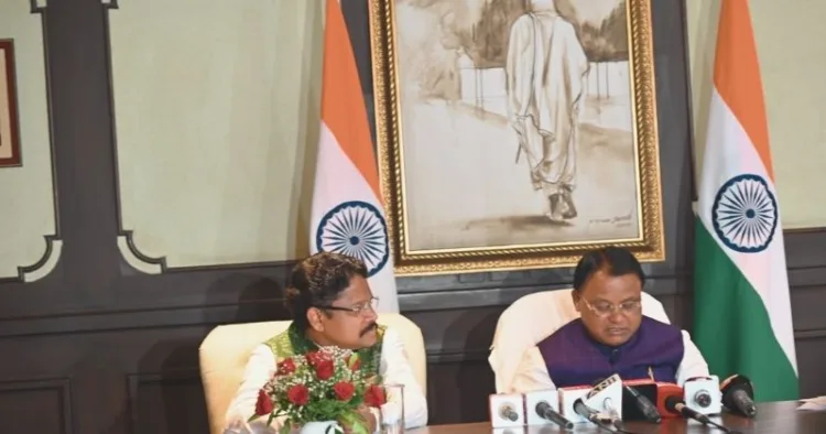 नई दिल्ली में मीडिया से बातचीत करते ओडिशा के मुख्यमंत्री श्री मोहन चरण माझी
