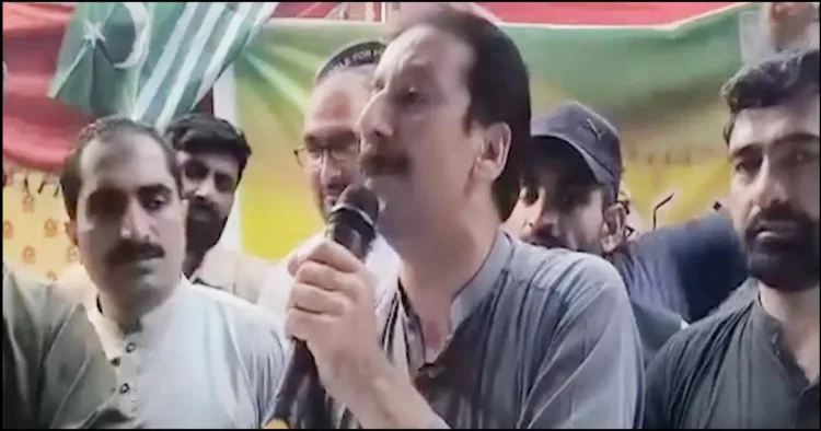 POJK people started protest Against Pakistan