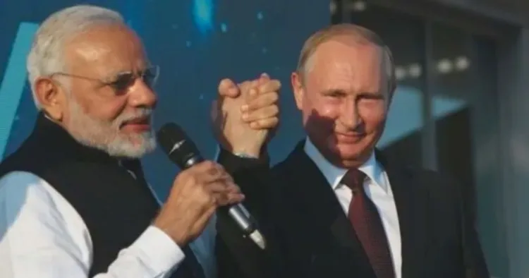 नरेंद्र मोदी और व्लादिमीर पुतिन
