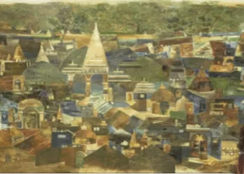 अपनी पेंटिंग के साथ आनंद नारायण