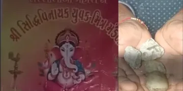 Vadodra Ganesh pandal Stone pelting