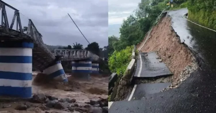 Darjiling Heavy Rain Flood Sikkim connection cut
