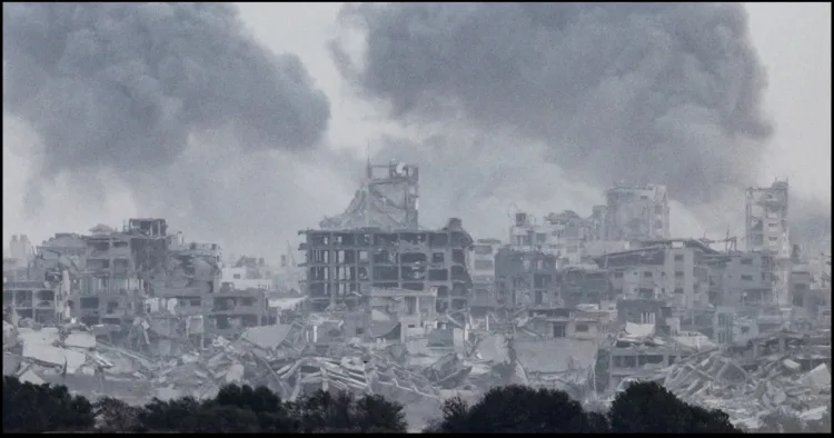 Israel bombarded gaza