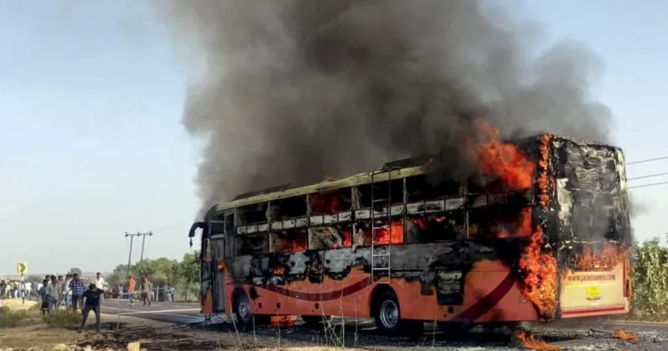 Jaisalmer Bus fire accident