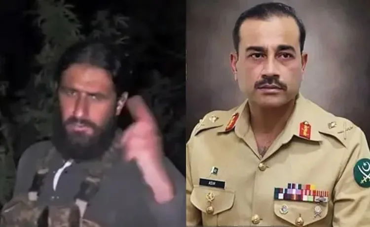 कमांडर काजिम पर पाकिस्तानी सरकार ने 10 करोड़ रुपये का इनाम घोषित कर रखा है। इसी आतंकी सरगना ने असीम मुनीर (दाएं) को चुनौती दी है