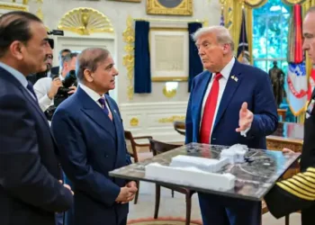 व्हाइट हाउस में ट्रंप के साथ मुनीर और शाहबाज (फाइल चित्र)