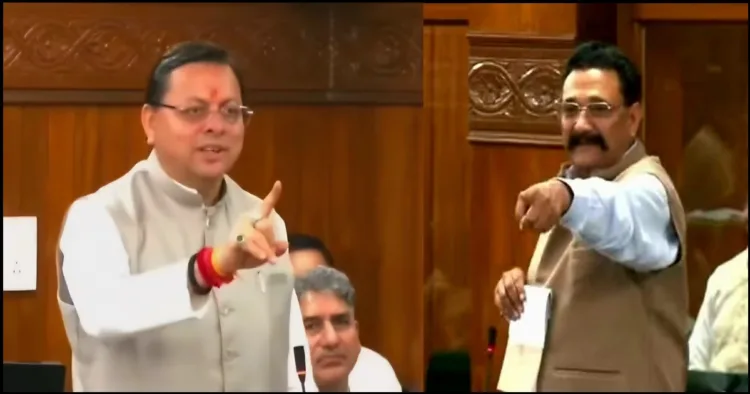 CM Dhami strong response to congress over tomb demolition