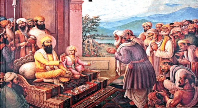 मुगल आक्रांता औरंगजेब के अत्याचारों से त्रस्त हिंदुओं ने गुरु तेग बहादुर से रक्षा के लिए गुहार लगाई थी