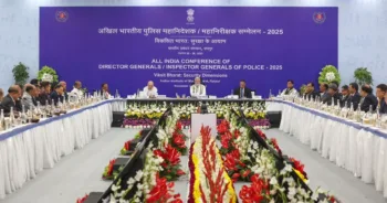 छत्तीसगढ़ में डीजीपी कॉन्फ्रेंस की अध्यक्षता करते प्रधानमंत्री नरेंद्र मोदी