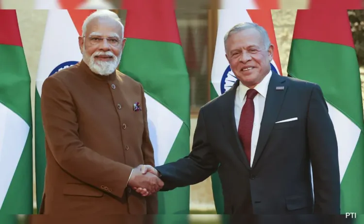 प्रधानमंत्री नरेन्द्र मोदी और जॉर्डन के राजा अब्दुल्ला