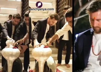भगवान शिव का अभिषेक करते दिग्गज फुटबॉलर लियोनेल मेसी