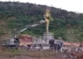 भगवान विष्णु की नौ मीटर ऊंची मूर्ति को थाई सेना के कार्मिकों द्वारा गत 22 दिसम्बर को बुलडोजर से गिराया गया