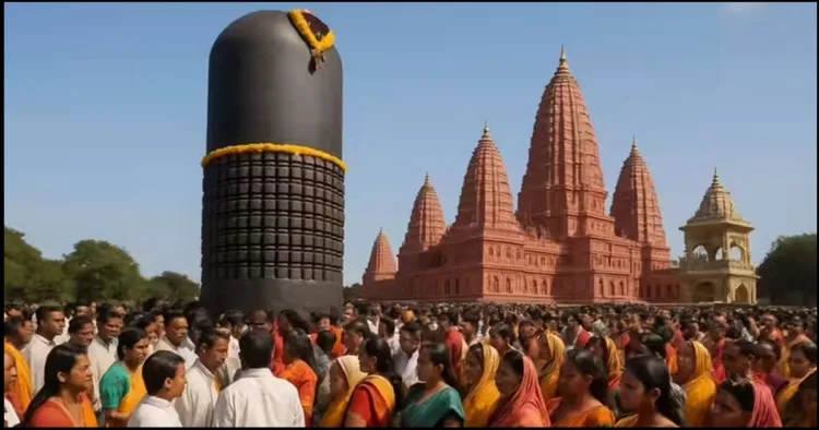 world Largest Shivling on the way to Bihar From Mahabalipuram