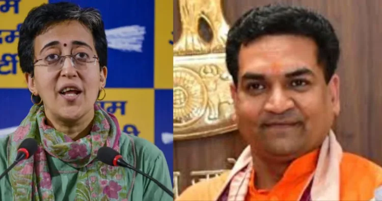 आप नेता आतिशी और भाजपा नेता कपिल मिश्रा