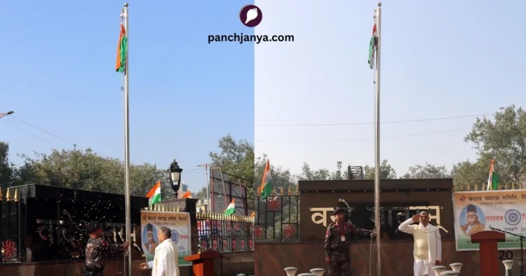 दिल्ली के संघ कार्यालय (केशव कुंज) में ध्वज फहराते सरकार्यवाह श्री दत्तात्रेय होसबाले
