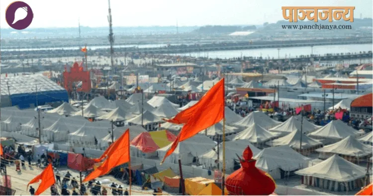 प्रयागराज में संगम तट पर लगा माघ मेला